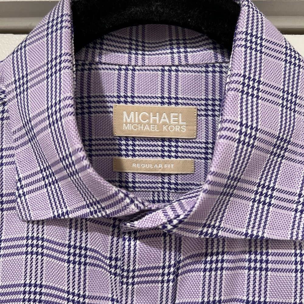 Michael Kors purple button up dress shirt